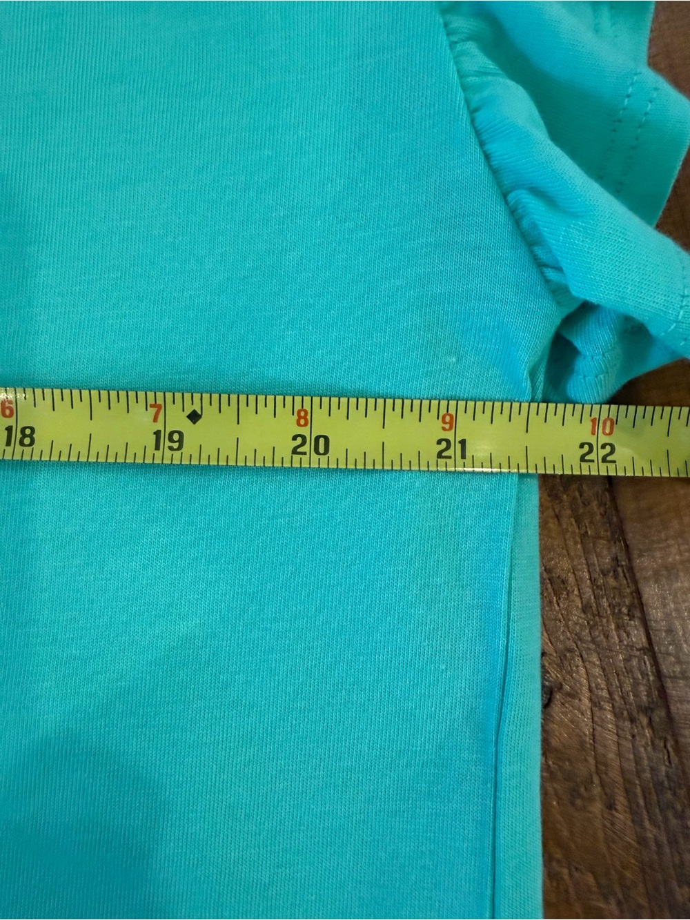crown & ivy Mint Ruffle Sleeve Short Sleeve Tee NWT - Picture 8 of 9